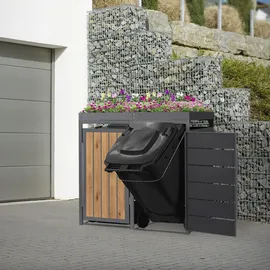 ML-Design Mülltonnenbox 2er 132 x 80 x 124 cm braun