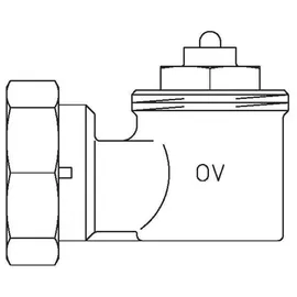 OVENTROP Winkeladapter M30x1,5 Thermostatventil