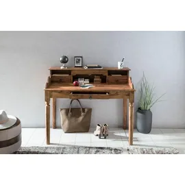 FineBuy Schreibtisch Sheesham Massivholz 115 x 60 x 100 cm