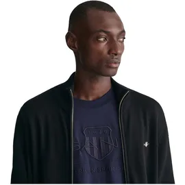GANT Strickjacke Casual COTTON ZIP Cardigan Stehkragen, Baumwolle, Langarm
