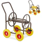 Relaxdays Schlauchwagen 50x83x80 cm Braun/Gelb