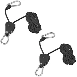 ProPlus 320054 2 Stück Flaschenzug mit Ratsche und Seil 68kg Seilzug