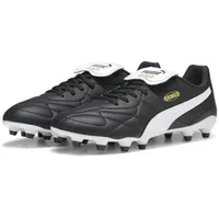 Puma King Top Fg/Ag Soccer Shoe, Black White gold 39