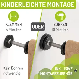 Bomi Treppenschutzgitter Miko 63-161 cm Braun