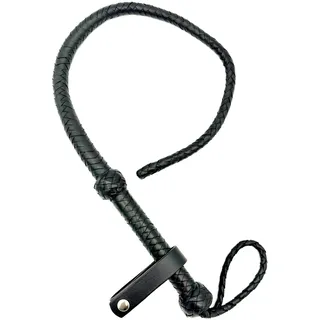 Generisch Heavy Bullenlederpeitsche Bullwhip ohne Cracker 3FT, 4FT, 6FT (Schwarz, 3FT)
