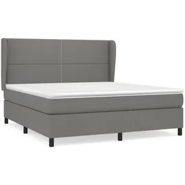 vidaXL Boxspringbett mit Matratze Dunkelgrau 180x200 cm Stoff1372345