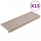 vidaXL Stufenmatten 15 Stk. 65x21x4 cm Taupe Rechteckiger Rand