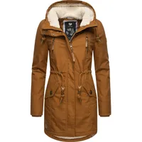 Ragwear Wintermantel "Elsie", Damen, Gr. S (36), braun (zimt), Außenmaterial: 65% Polyester, 35% Baumwolle. Innenfutter: 100% Polyester. Wattierung: 100% Polyester, tailliert ca.