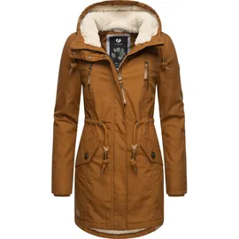 Ragwear Wintermantel "Elsie", Damen, Gr. S (36), braun (zimt), Außenmaterial: 65% Polyester, 35% Baumwolle. Innenfutter: 100% Polyester. Wattierung: 100% Polyester, tailliert ca.