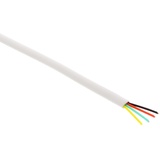 InLine Modularkabel, 4adrig Flachband weiß, 100m Ring