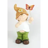 Trendline Dekofigur Magnesia Junge mit Schmetterling 42 x 15 x 20 cm