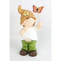 Trendline Dekofigur Magnesia Junge mit Schmetterling 42 x 15 x 20 cm