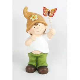 Trendline Dekofigur Magnesia Junge mit Schmetterling 42 x 15 x 20 cm