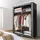 Intirilife Faltschrank 108x45x170 cm in MAUS GRAU - Schrank mit Reißverschluss aus Stoff Kleiderschrank mit Kleiderstange, Seitentasche und Fächern