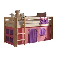 58 aufm Kessel Kinderbett Karolina 210x114x106 Massivholz Natur Textilset