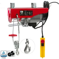 Arebos Seilwinde Seilzug Seilhebezug Seilaufzug 1000W Motorwinde mit Kabelfernbedienung