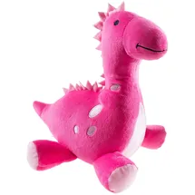 HEUNEC 457355 - Dinosaurier, pink, liegend, Stofftier, Plüschtier, 25 cm