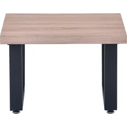 Couchtisch INOSIGN "Conri", schwarz (natur, schwarz, schwarz, natur, sonoma eiche), B:60cm H:40cm T:60cm, MDF mit Dekor Sonoma Eiche, Gestell Metall, Tische, Couchtisch Eckige Couchtische Holz-Couchtische