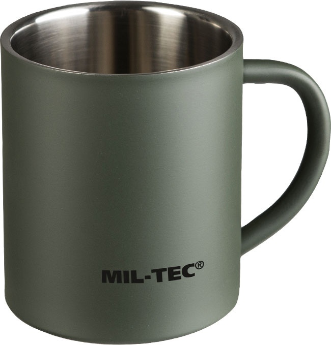 Mil-Tec Stainless, mug isotherme - Olive - 300 ml