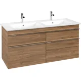 Villeroy & Boch Waschbeckenunterschrank 4 Auszüge 125,3 x 59,0 x 47,7 cm Kansas Oak / Chrome
