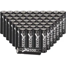 XCell 50x XCell Mignon Akku AA LSD Plus Ni-MH 1,2V 2550 mAh low self-discharge