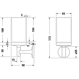 Duravit Zahnputzbecher Weiß