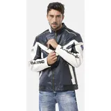 Cipo & Baxx Bikerjacke CM230 in NAVY-WHITE | Gr.: XXL