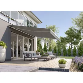 WISMAR Gelenkarmmarkise Classic 550 cm grau-schwarz