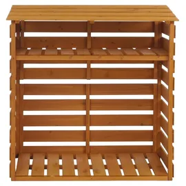 MCW Brennholzlager MCW-Q16 Holz 121 x 122 x 61 cm Braun