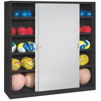 C+P Ballschrank mit Vollblech-Schiebetüren (Typ 4), HxBxT 195x190x60 cm,