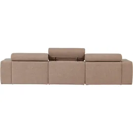 Woood Ecksofa Novi Bouclé 3-Sitzer Taupe