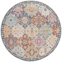 The CarPET Palma bunt Mehrfarbig, H:4mm Ø:120cm, Polypropylen, Teppiche, Teppich, Outdoor moderner robuster In und Outdoor Teppich,