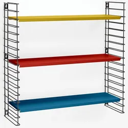 Wandregal METALTEX "Tomado", bunt (schwarz, bunt), B:70cm H:68cm T:21cm, Regale, Seitengitter schwarz