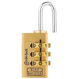 Burg Wächter Vorhängeschloss Combi-Lock 80 15M gold, 1 St.