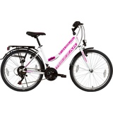 Rezzak 26 Zoll Fahrrad Damenfahrrad Mädchenfahrrad Kinderfahrrad city Weiss pink neu