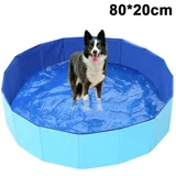 Hundepool Große Hunde Badewanne Haustier Klappbar Pool Bade Für Haustier Schwimmen Pool(8020cm)