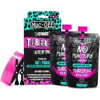 Muc-Off Ultimate Tubeless Kit Flickzeug für Tubeless-Ready Fahrräder, XC/Gravel, pink