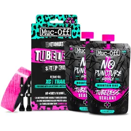 Muc-Off Ultimate Tubeless Kit Flickzeug für Tubeless-Ready Fahrräder, XC/Gravel, pink