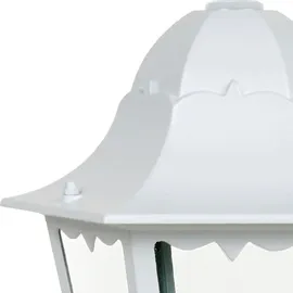 Harms Import ALU Sockel Leuchte Garten Beleuchtung Außen Steh Lampe Laterne weiß