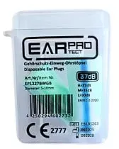 EarProtect Gehörschutzstöpsel, mit Etui, blau/weiß/grün EP1227BWGB , 1 Box = 100 Stück