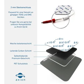 Axion axion® selbstklebende Elektrodenpads 5x5 cm – passend zu Revitive, axion, Prorelax, etc. 20 St Elektroden