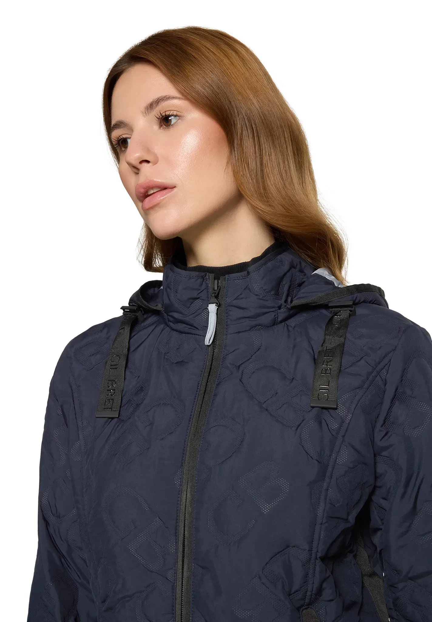 Outdoorjacke GIL BRET, Damen, Gr. 42, deep navy, Web, Obermaterial: 100% Polyester, Strukturmuster, unifarben, regular fit normal, gerader Abschluss, Jacken Outdoorjacke, mit Strukturmuster