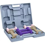 BlingBin Hantel-Set 6er Set Hanteln mit Gewichten, Kurzhantelset aus Stahl für Frauen, (6 Stück, 2 x 1 kg, 2 x 2 kg und 2 x 3 kg), Dumbbell Set für Zuhause, Fitnessstudio, Krafttraining bunt|rosa