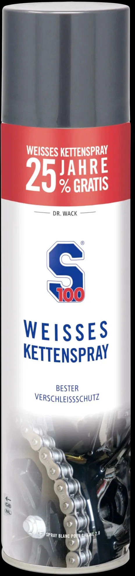 S100 235 2.0, chaîne blanche en spray - 100 ml