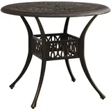 vidaXL Bronzen Gartentisch 90 x 90 x 74 cm Braun