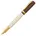 Premium Füllfederhalter für Tintenpatronen Braun/Creme 16 cm Federbreite F