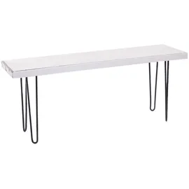 DESIGN DELIGHTS Sitzbank Bohle Weiß 120 x 50 x 30 cm