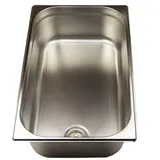 ACMax Waschbecken Edelstahl 1-1 x 150mm tief GN Pan Basin mit Spülventil