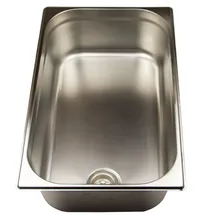 ACMax Waschbecken Edelstahl 1-1 x 150mm tief GN Pan Basin mit Spülventil