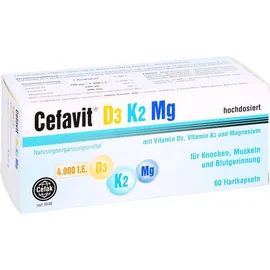 Cefak Cefavit D3 K2 Mg 4.000 I.E. Hartkapseln 60 St.
